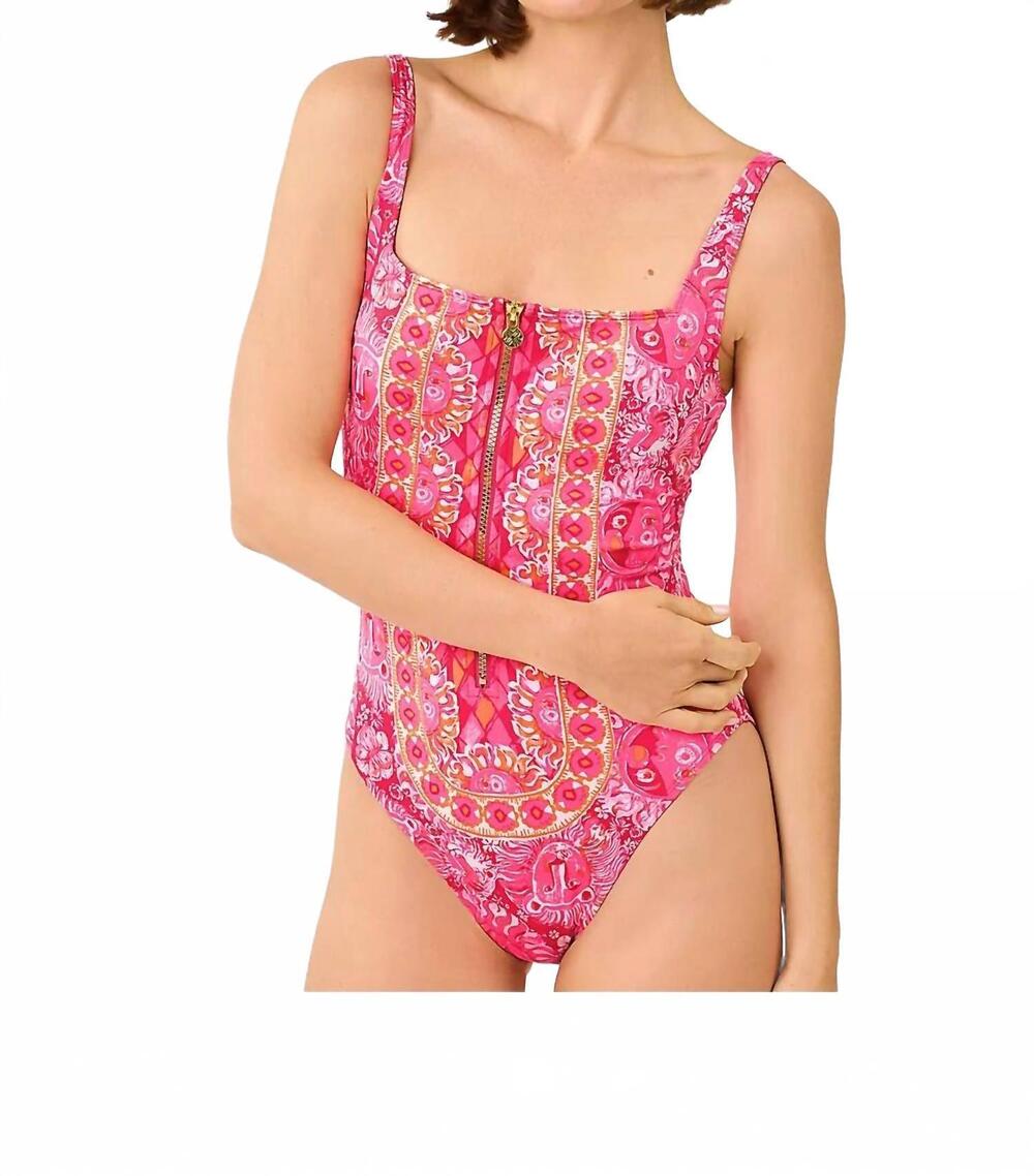 NEW LILLY PULITZER emil one-piece swimsuit in paradise punch jims stuff engineer